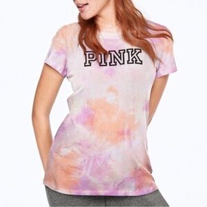 Victoria’s Secret PINK Everyday Short Sleeve Tie Dye Comfy Tee Shirt size Medium